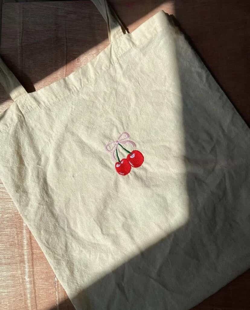 Torba bawełniana z własnym haftem