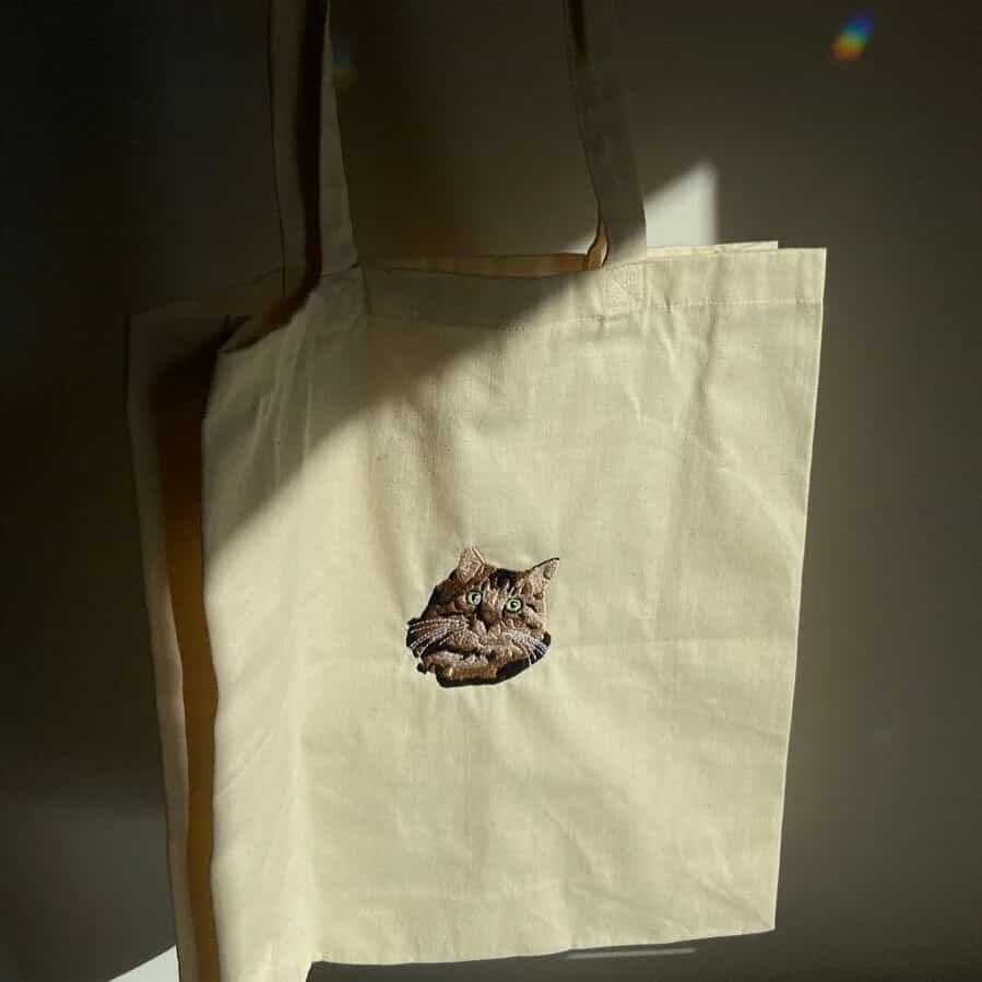 Torba bawełniana z własnym haftem
